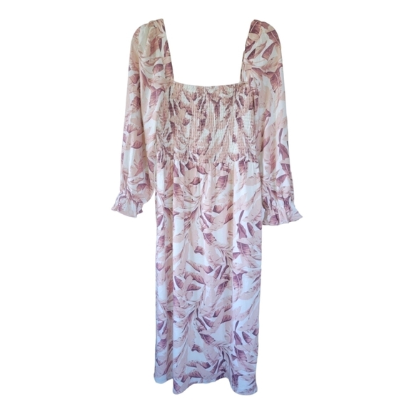 House of Harlow 1960 Sz M Tropical Floral Peasant Boho Midi Dress - Picture 3 of 15